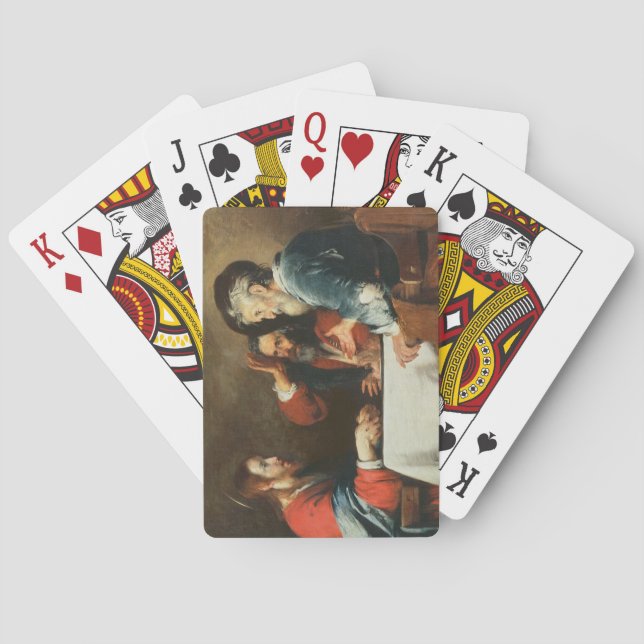 Supper at Emmaus (oil on canvas) 2 Playing Cards (Back)