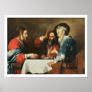 Supper at Emmaus (oil on canvas) 2 Poster