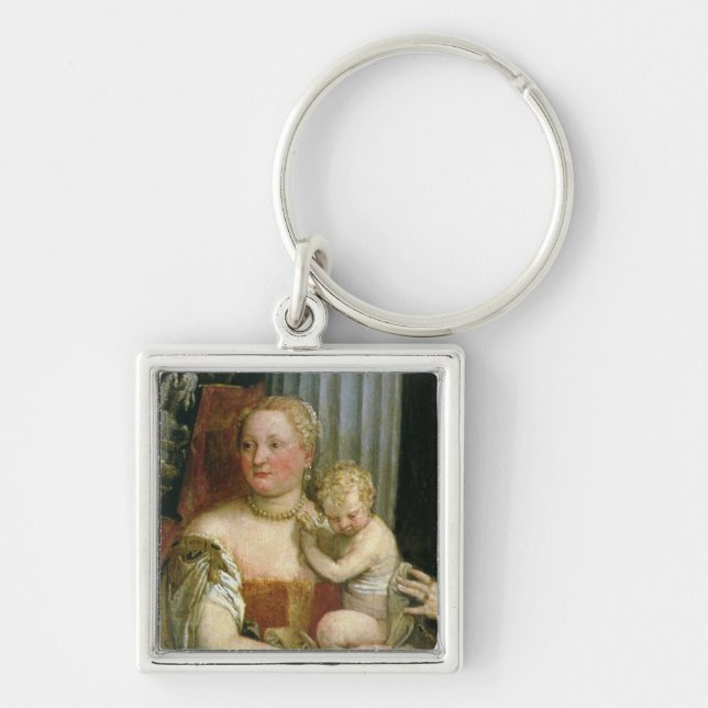 Supper at Emmaus (oil on canvas) (altered detail o Key Ring (Front)