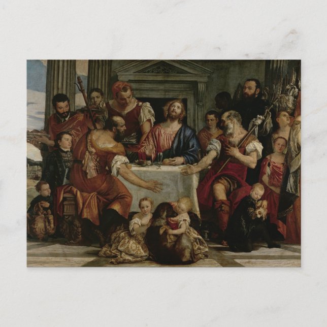 Supper at Emmaus (oil on canvas) Postcard (Front)