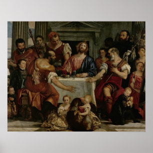 Supper at Emmaus (oil on canvas) Poster