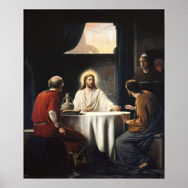 Supper at Emmaus Poster (Front)