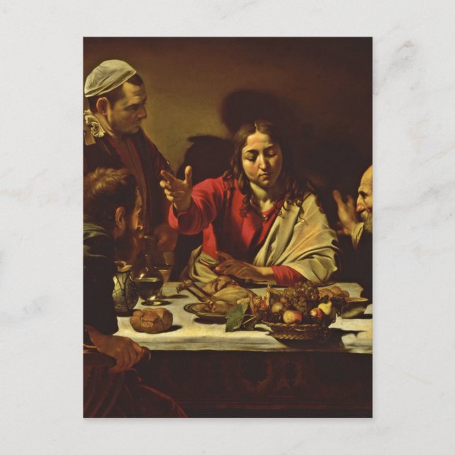 Supper at Emmaus with Friends Postcard (Front)
