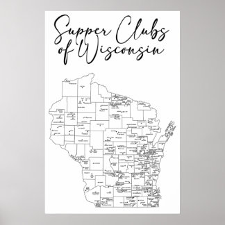 Supper Clubs of Wisconsin Poster