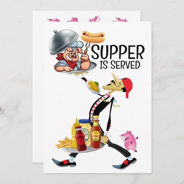 SUPPER is SERVED Invitation (Front/Back)