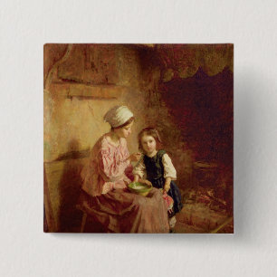 Supper Time 15 Cm Square Badge