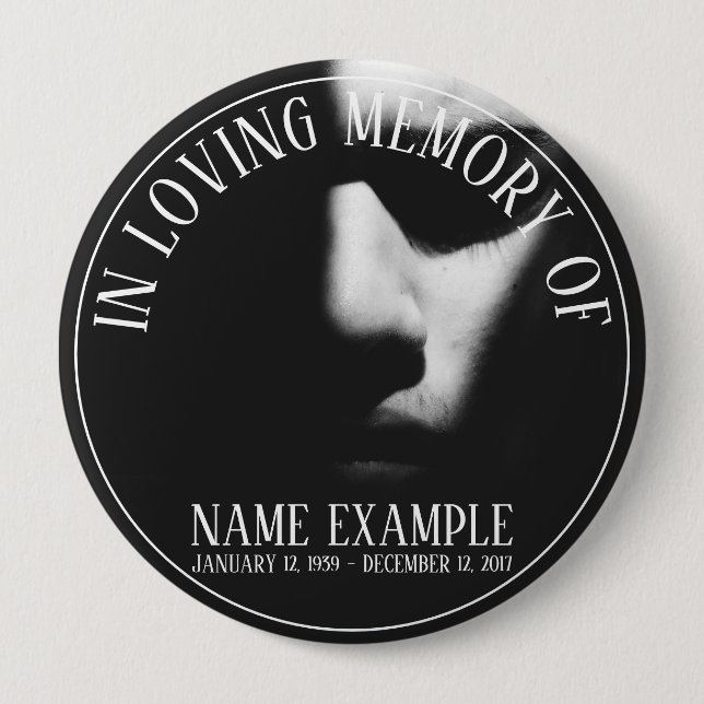 Supplies for Funeral and Bereavements 10 Cm Round Badge (Front)