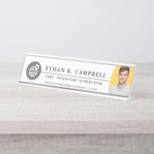 Supply Chain Manager Symbol + Logo+ Photo Desk Name Plate