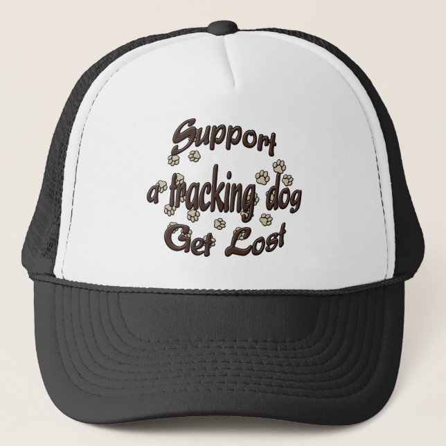 Support a Tracking Dog Trucker Hat (Front)