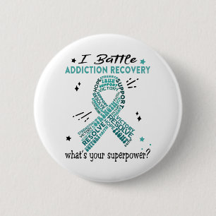 Support Addiction Recovery Warrior Gifts 6 Cm Round Badge