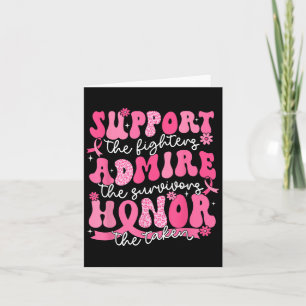 Support Admire Honour Breast Cancer Awareness Warr Card