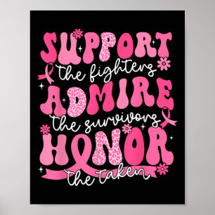 Support Admire Honour Breast Cancer Awareness Warr Poster
