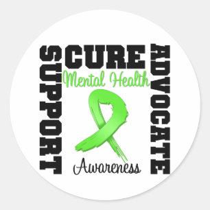 Support Advocate Cure - Mental Health Awareness Classic Round Sticker