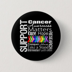 Support All Cancers Awareness 6 Cm Round Badge