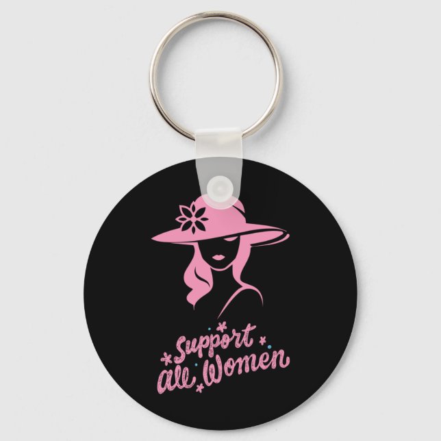 Support All Women  Key Ring (Front)