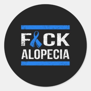 Support Alopecia awareness t  Classic Round Sticker