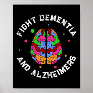 Support Alzheimer Awareness EndAlz Fight Alzheimer Poster