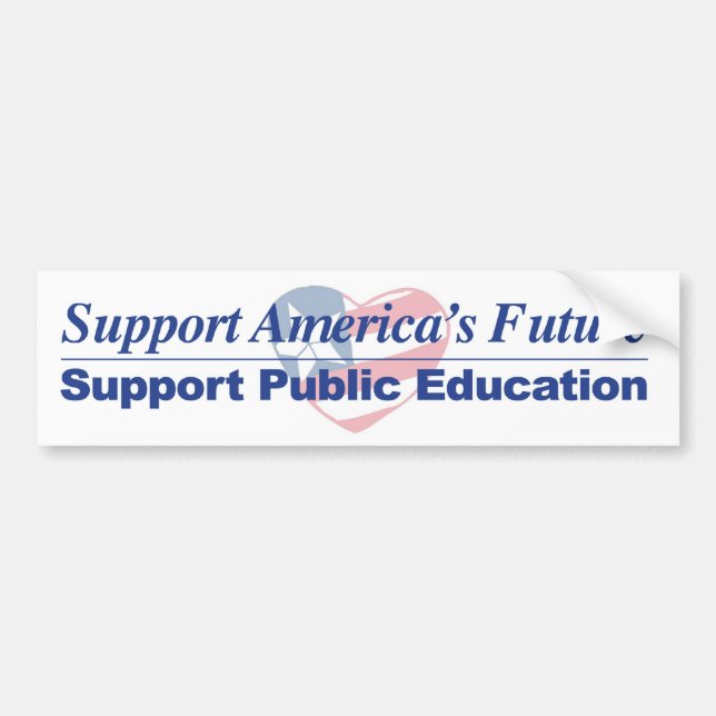 Support America's Public Schools Bumper Sticker 2 (Front)