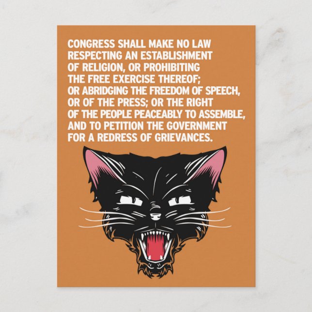 Support and Defend the Constitution Postcard (Front)