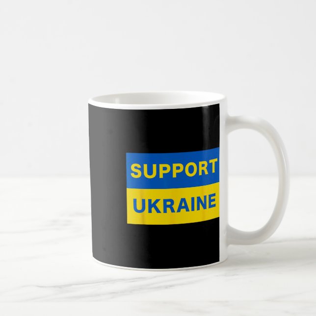 Support And Stand With Ukraine Pro-democracy Freed Coffee Mug (Right)