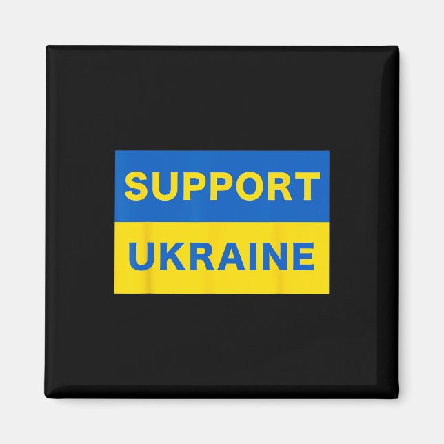Support And Stand With Ukraine Pro-democracy Freed Magnet (Front)