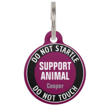 Support Animal DO NOT STARTLE OR TOUCH Custom Text