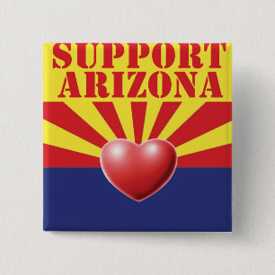 SUPPORT Arizona, AZ 15 Cm Square Badge