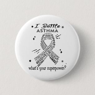 Support Asthma Warrior Gifts 6 Cm Round Badge