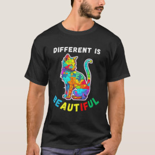 Support Autism Awareness Colourful Cat  1 T-Shirt