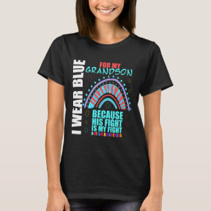 Support Autism Awareness Grandma I Wear Blue For M T-Shirt