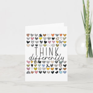 Support Autism Awareness Think Differently Neurodi Card