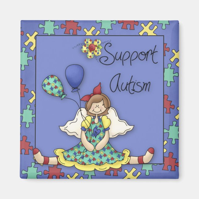 Support Autism Fridge Magnet (Front)