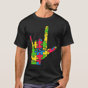 Support Autism Love Sign Language  T-Shirt