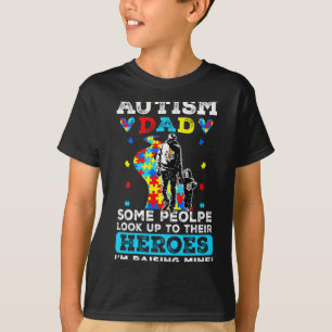 Support Autism Proud Dad Autism Awareness Month Fa T-Shirt