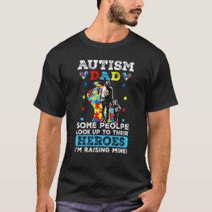 Support Autism Proud Dad Autism Awareness Month Fa T-Shirt