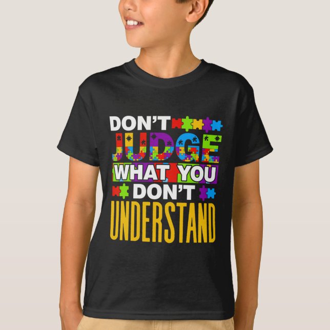 Support Autist Autism  T-Shirt (Front)
