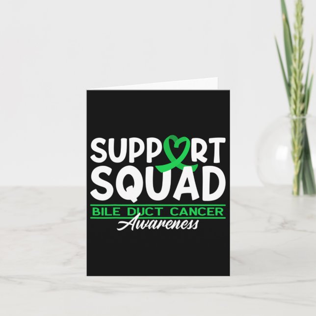 Support Awareness Squad Cholangiocarcinoma Bile Du Card (Front)