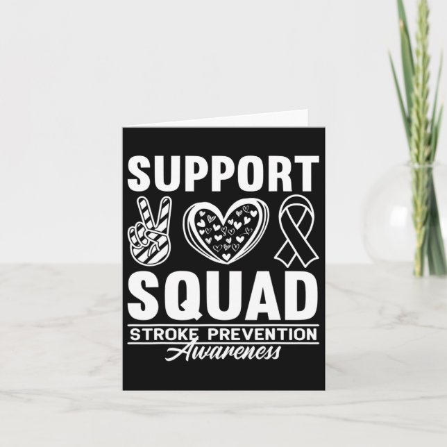 Support Awareness Squad Heart Disease Stroke Preve Card (Front)