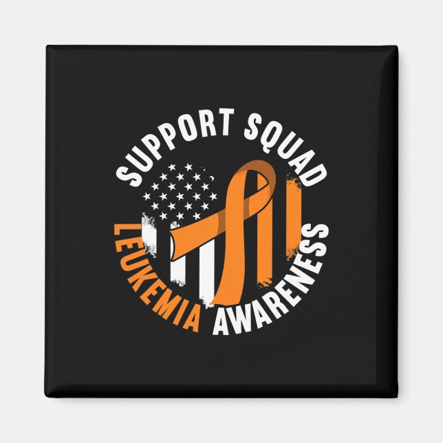 Support Awareness Squad I Blood Cells Cancer Leuke Magnet (Front)