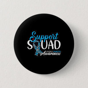 Support Awareness Squad I Juvenile T1d Type 1 Diab 6 Cm Round Badge