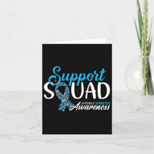 Support Awareness Squad I Juvenile T1d Type 1 Diab Card