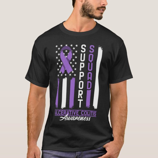 Support Awareness Squad I Ulcerative Colitis Ulcer T-Shirt (Front)