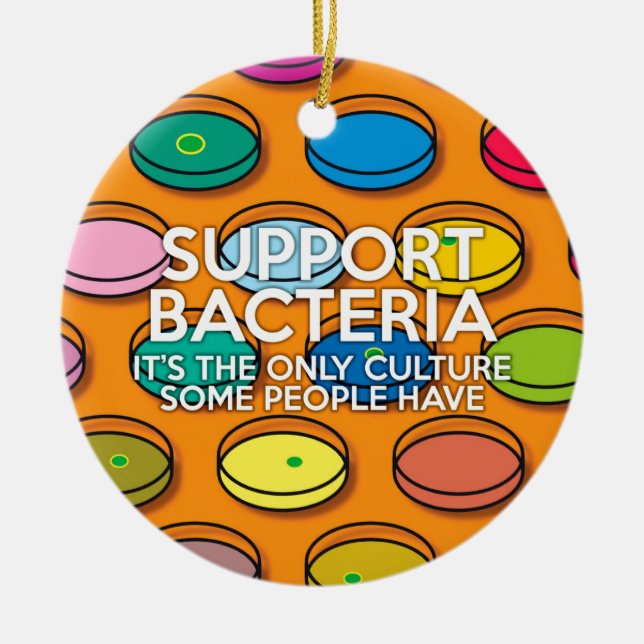 SUPPORT BACTERIA CERAMIC TREE DECORATION (Front)