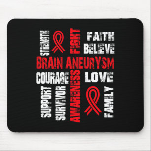 Support Believe And Fight Brain Aneurysm Mouse Pad
