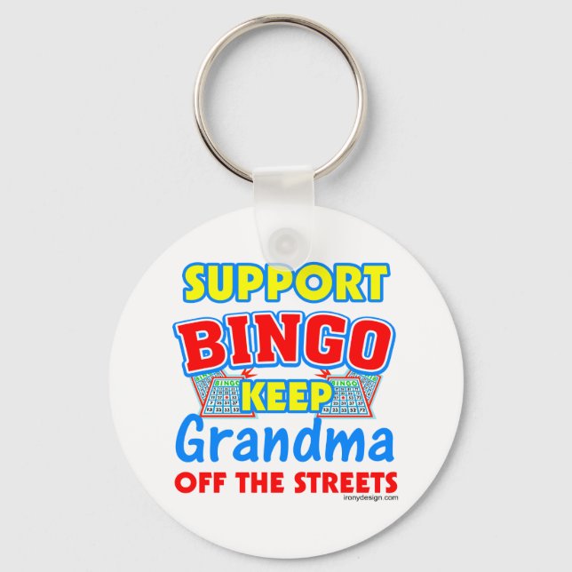 Support Bingo Grandma Key Ring (Front)