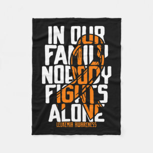 Support Blood Cancer Tee Family Leukaemia Awarenes Fleece Blanket