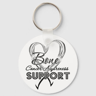 Support Bone Cancer Awareness Key Ring