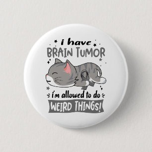 Support Brain Tumour Awareness Ribbon Gifts 6 Cm Round Badge