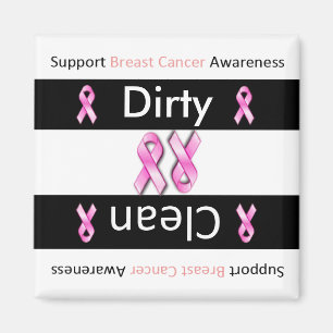 Support breast cancer awareness dishwasher magnet