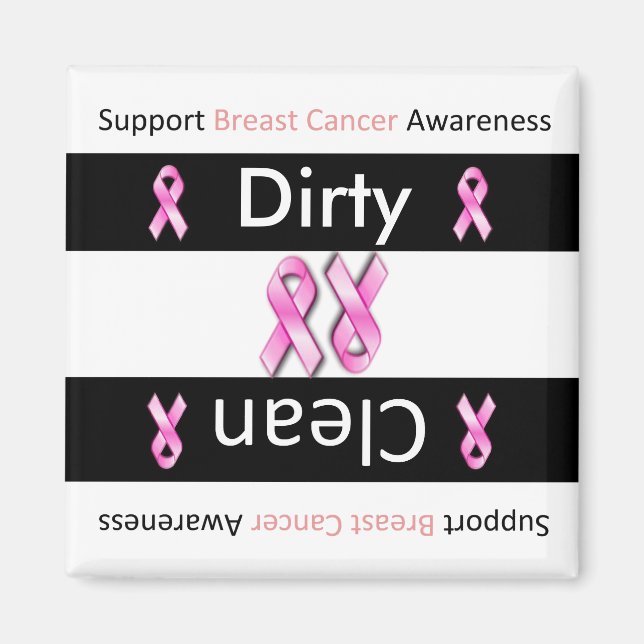 Support breast cancer awareness dishwasher magnet (Front)
